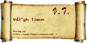 Végh Timon névjegykártya