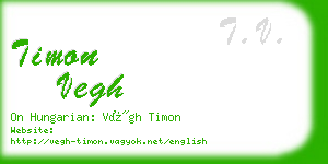 timon vegh business card